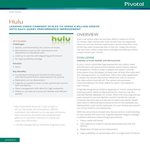 Hulu Case Study | PDF