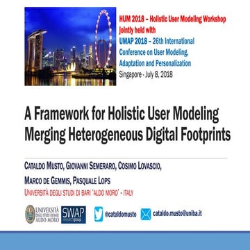 A Framework for Holistic User Modeling Merging Heterogeneous Digital Footprints