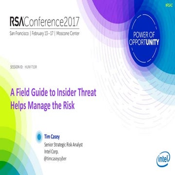 A field guide to insider threat helps manage the risk
