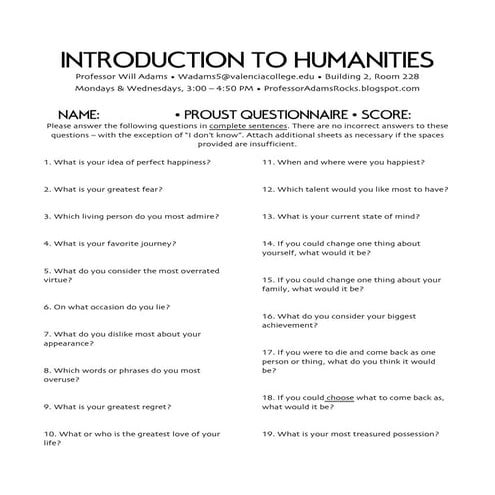 Hum1020 fa2016 proust questionnaire