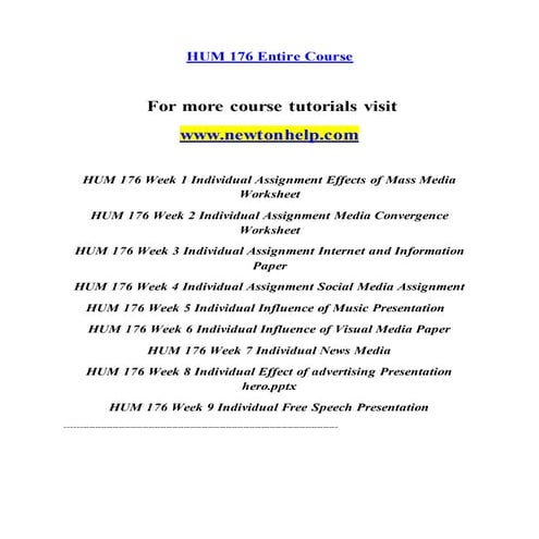 Hum 186 hum186 | PDF