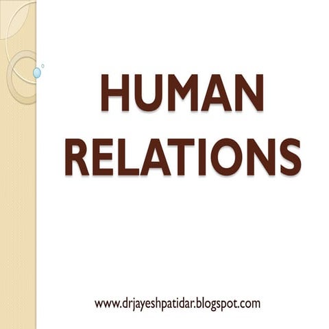 Human relations