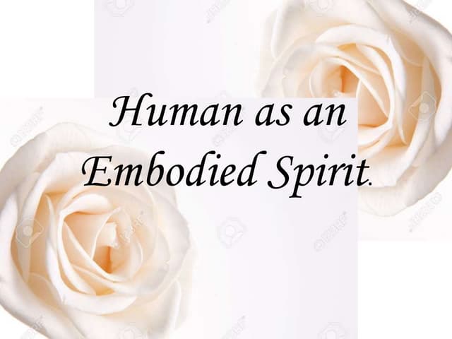 Human as-an-embodied-spirit