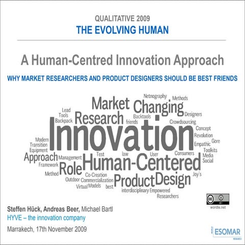 Human-Centred Innovation - Why Market Researchers & Product Designers Should ...