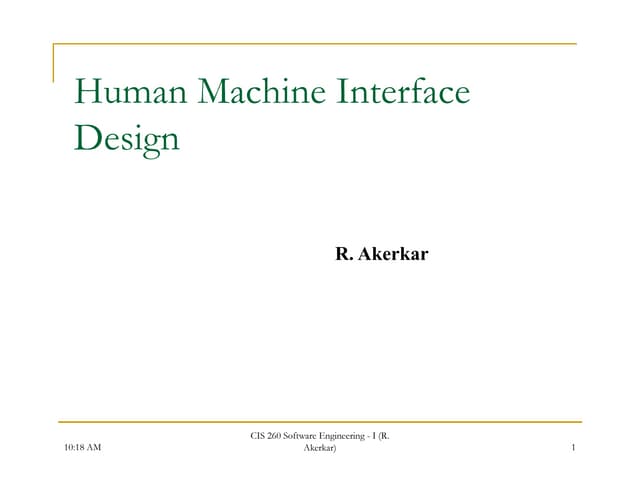 Human machine interface