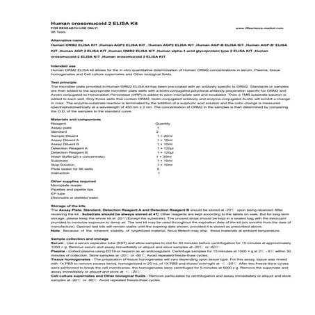 Human orosomucoid-2-elisa-kit