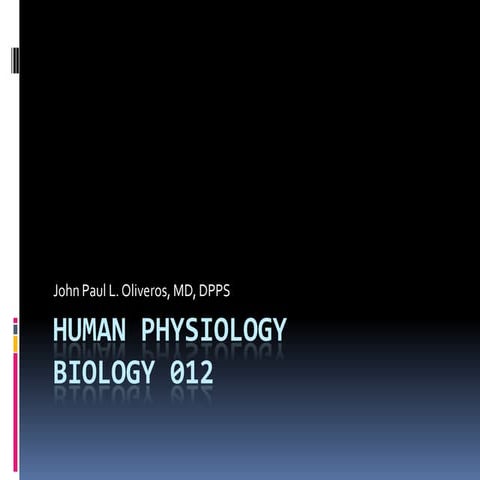 Human  Physiology Part 1