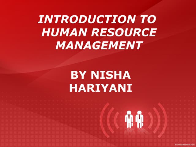 human resource management
