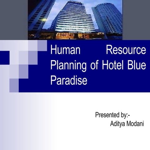 Human  Resource  Planning  In  Hotel  Business