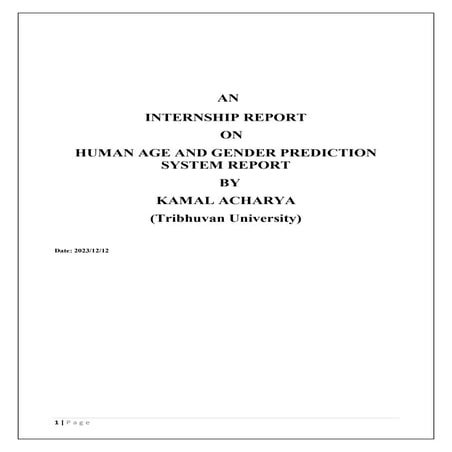 Human age and gender prediction management system project report.pdf