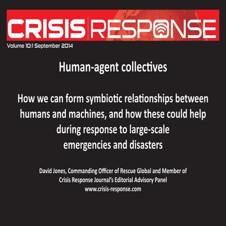 Human agent collectives Crisis Response Journal September 2014