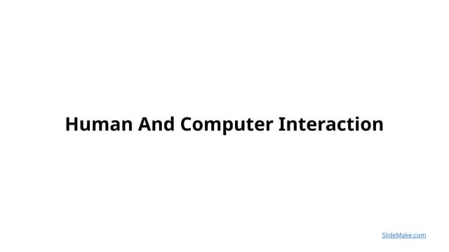 Human And Computer Interaction Communication Skills