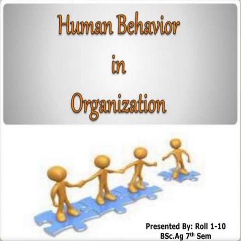 Human behaviour in org