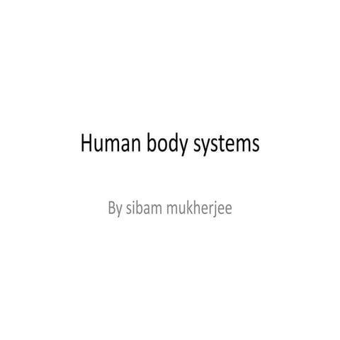 Human body systems