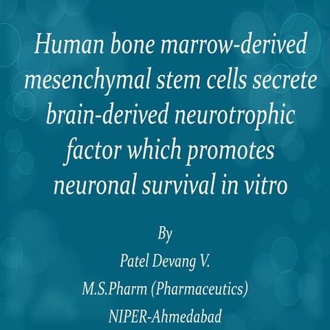 Stem cells in CNS disorders