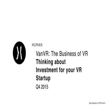 Thinking about investment for your VR Startup