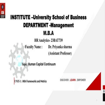 Human Capital Continum /Human Capital Continum