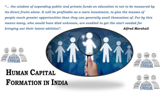 Human capital formation in India project for class 12 | PDF