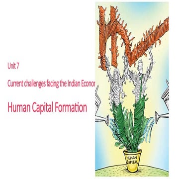 Human capital formation in India project for class 12 | PDF