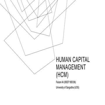 Human capital management (hcm)