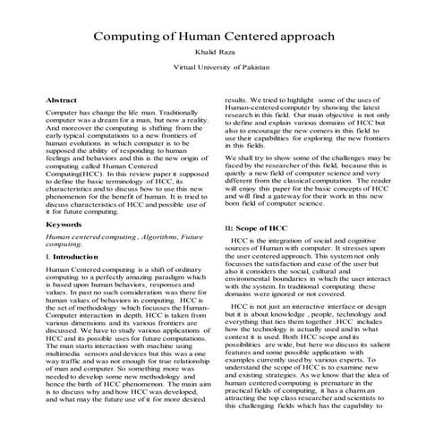 Human centered computing 