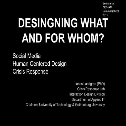 Human centered design and Social media