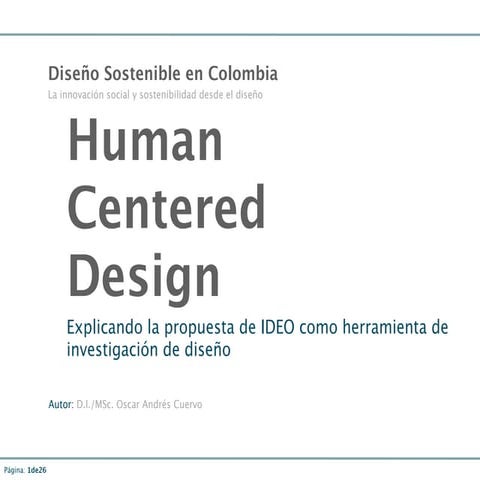 Human centered design   investigación de diseño