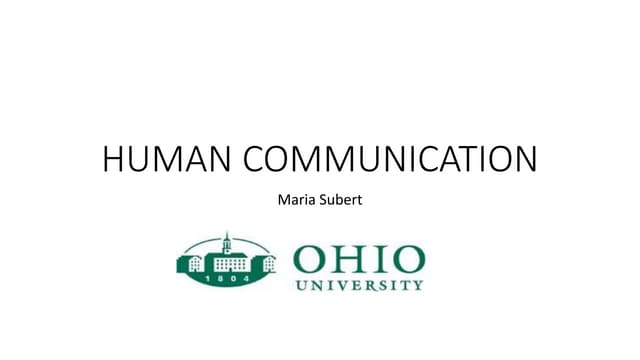 Human Communication Ch 2 Pp Ppt Human Communication Ch 2 Pp Ppt