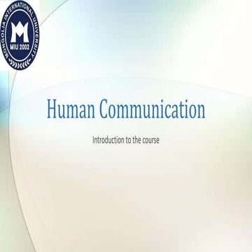 Human communication | PPTX