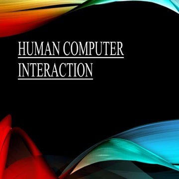 Human computer interacton