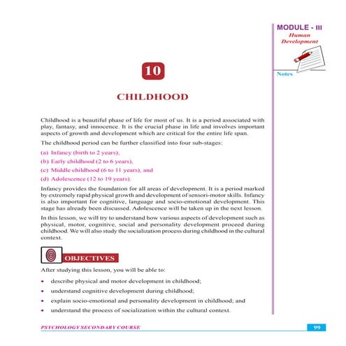 Human development   childhood