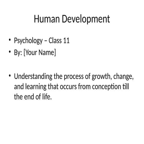 Human Development chapter Class11 Expanded