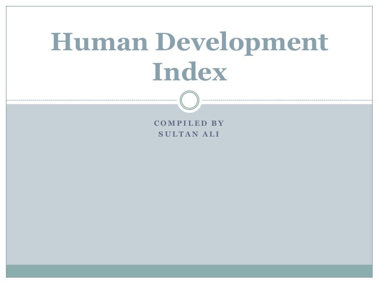 Human development index