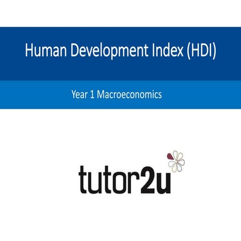 The Human Development Index