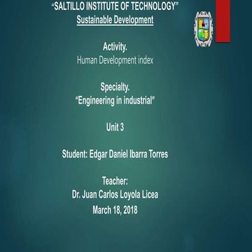 Human development index.