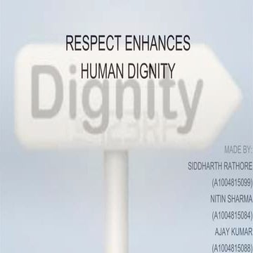 Human dignity 