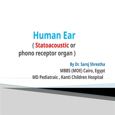 Comprehensive Overview of Human Ear Anatomy and Physiology | PPTX