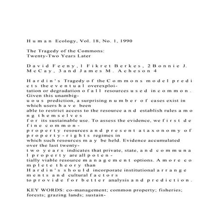 Common Pool Theory | PPT