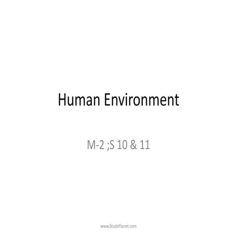 Human environment