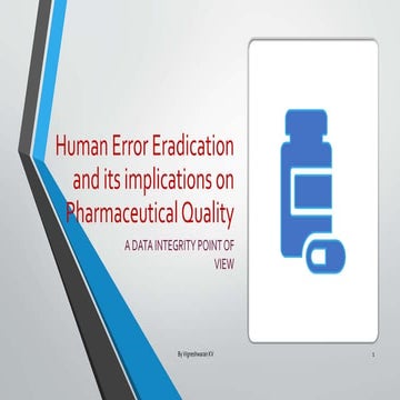 Human error on pharmaceutical quality and eradication | PPTX