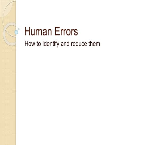 Human errors