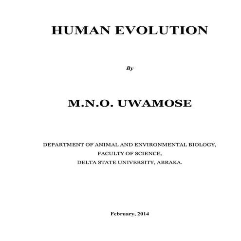 Human evolution by martin