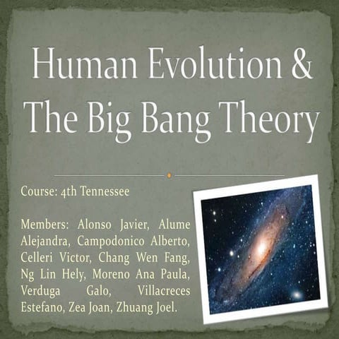 4TN- HIST- Human evolution & The Big Bang theory