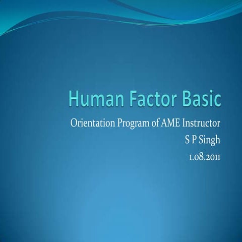 Human factor  basic