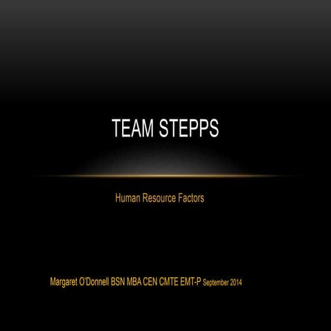 Human factors