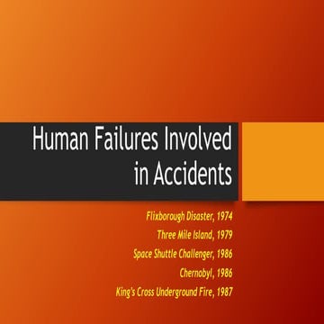  Human failures involved in accidents