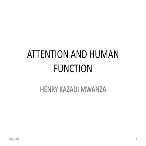 Human function and attention ppt