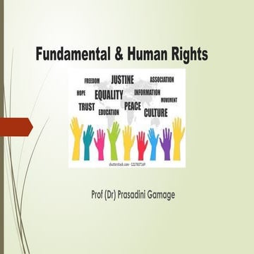 Human  Rights and fundamental rights in Sri Lanka