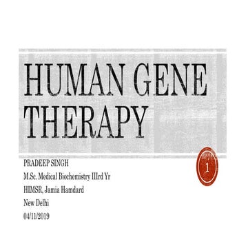 Human gene therapy