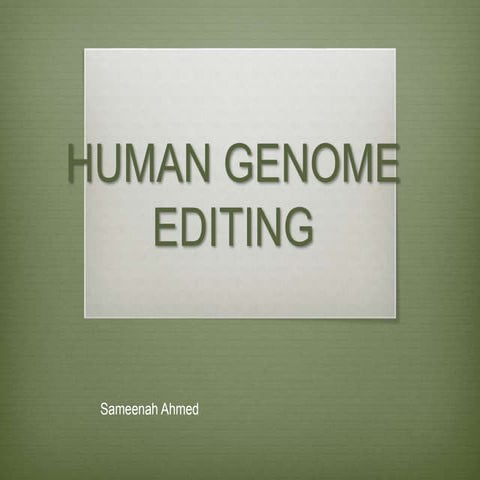Human genome editing response
